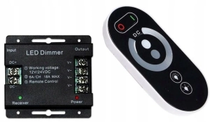 Ściemniacz RF LED mono. Moc 18A 216W Profesjonalny Pilot DOTYK
