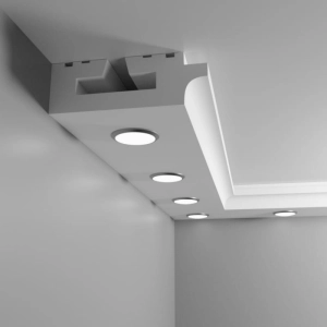 Sufit XPS halogenowy z łukiem na LED
